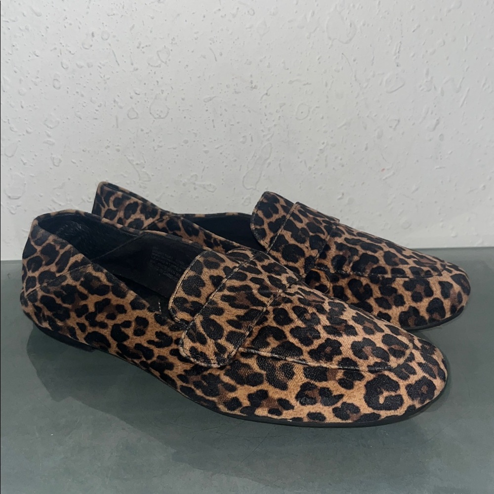 Born Leopard Print Flats Loafers - Brown and Black